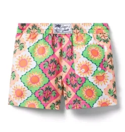 Recycled Palm Tile Swim Trunk