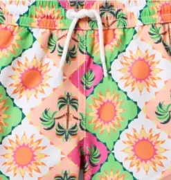 Recycled Palm Tile Swim Trunk