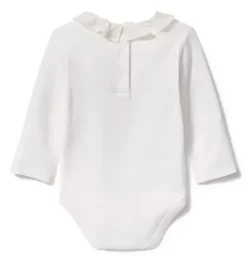 Ruffle Collar Long Sleeve Bodysuit