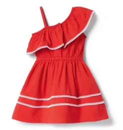 Ruffle Shoulder Dress