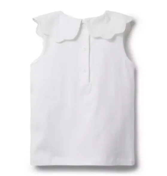 Scalloped Collar Top