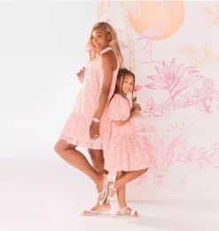 Serena Williams x Janie and Jack Peach Point Matching Dress