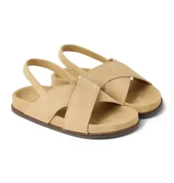 Suede Cross Strap Sandal
