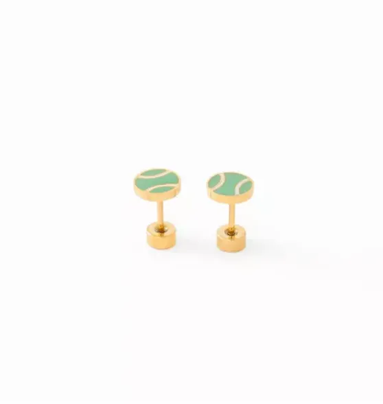 Tennis Ball Stud Earrings