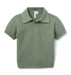 Textured Knit Polo
