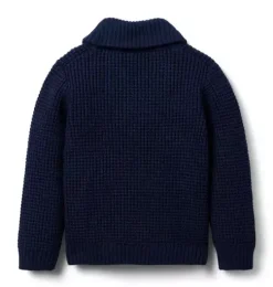 Textured Shawl Collar Sweater