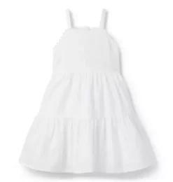 Textured Stripe Tiered Dress