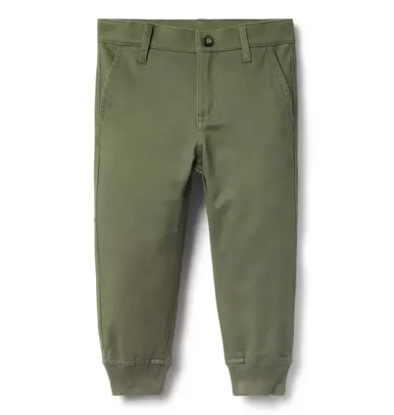 The Button Twill Jogger
