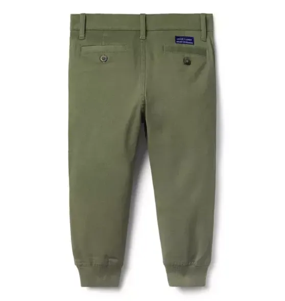 The Button Twill Jogger