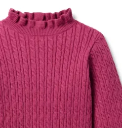 The Cable Knit Ruffle Sweater