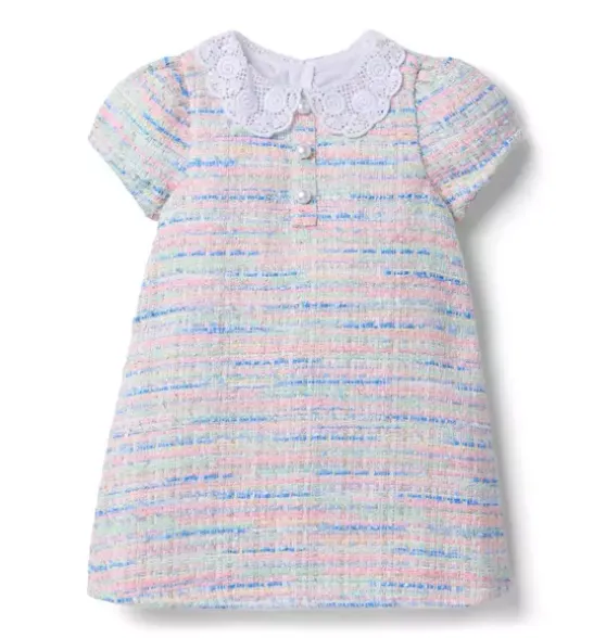 The Petal Collar Tweed Dress