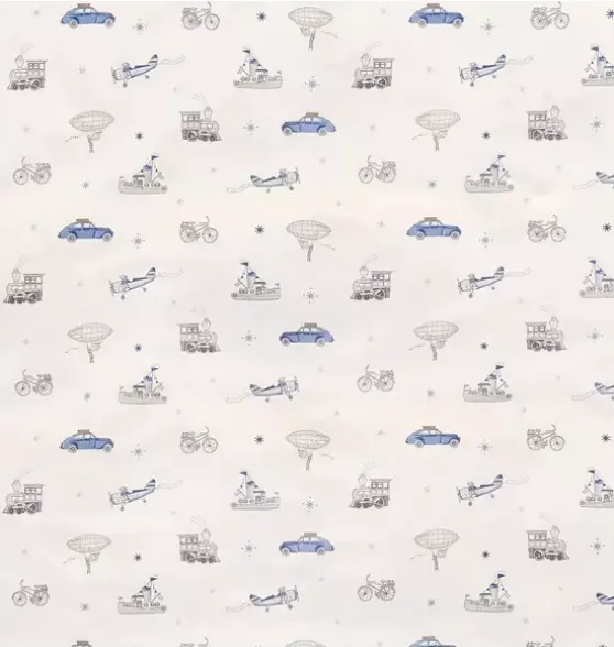 Transit Treasures Toddler Duvet Set - Blue