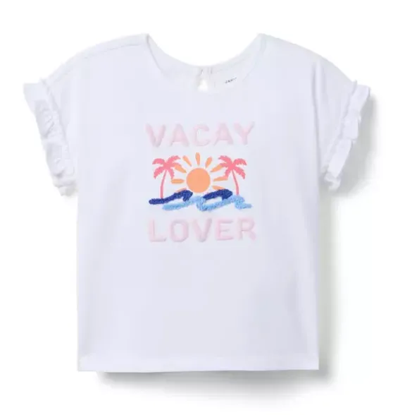 Vacay Ruffle Sleeve Tee