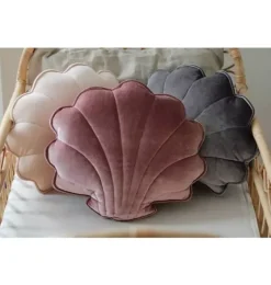 Velvet &ldquo;Cosmic Pearl&rdquo; Shell Pillow