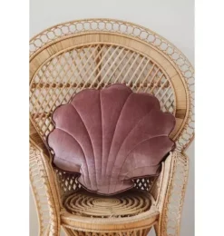 Velvet &ldquo;Cosmic Pearl&rdquo; Shell Pillow