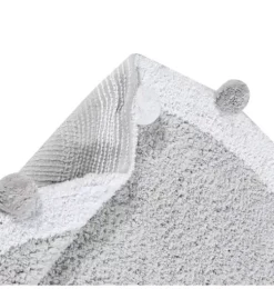 Washable Rug Bubbly Light Grey - White