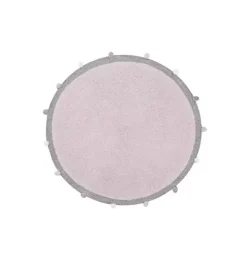 Washable Rug Bubbly Soft Pink - Grey