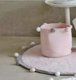 Washable Rug Bubbly Soft Pink - Grey