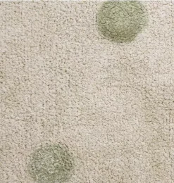 Washable Rug Hippy Dots Olive