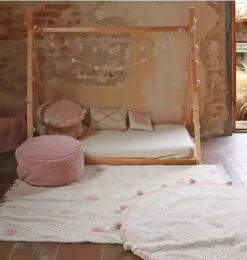 Washable Rug Hippy Dots Vintage Nude