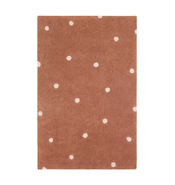 Washable Rug Mini Dot Chestnut