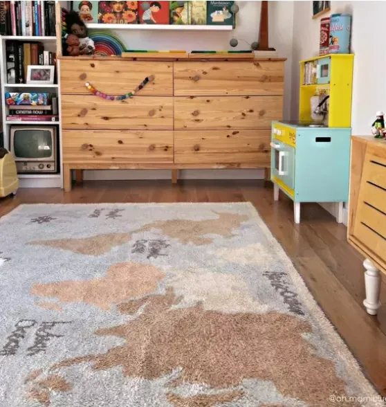Washable Rug Vintage Map