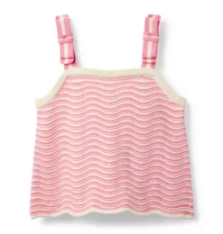 Wavy Striped Sweater Top