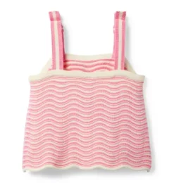 Wavy Striped Sweater Top