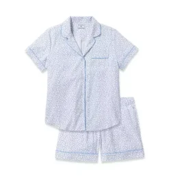 Women's Short Sleeve Short Set in Bluehearts