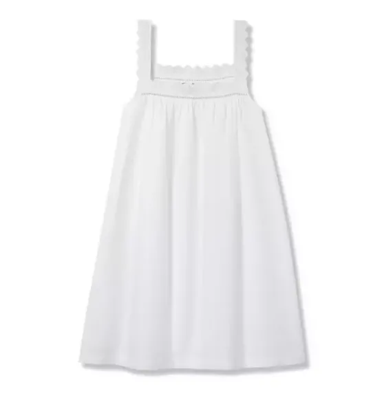 Women's Twill Esme Nightgown in White