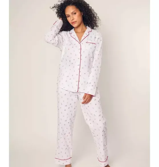 Women's Twill Pajama Set in Coastal Charms