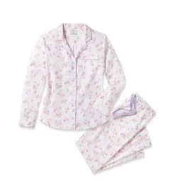 Women's Twill Pajama Set in Seashell Splendor